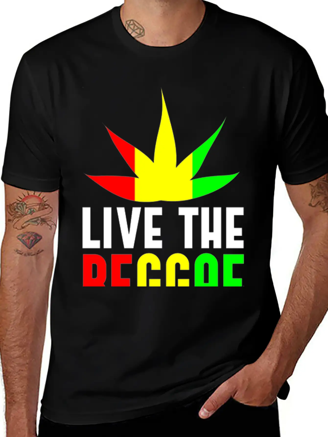 Live Reggae Unisex Casual T-Shirt – Clean Design For Daily Comfort
