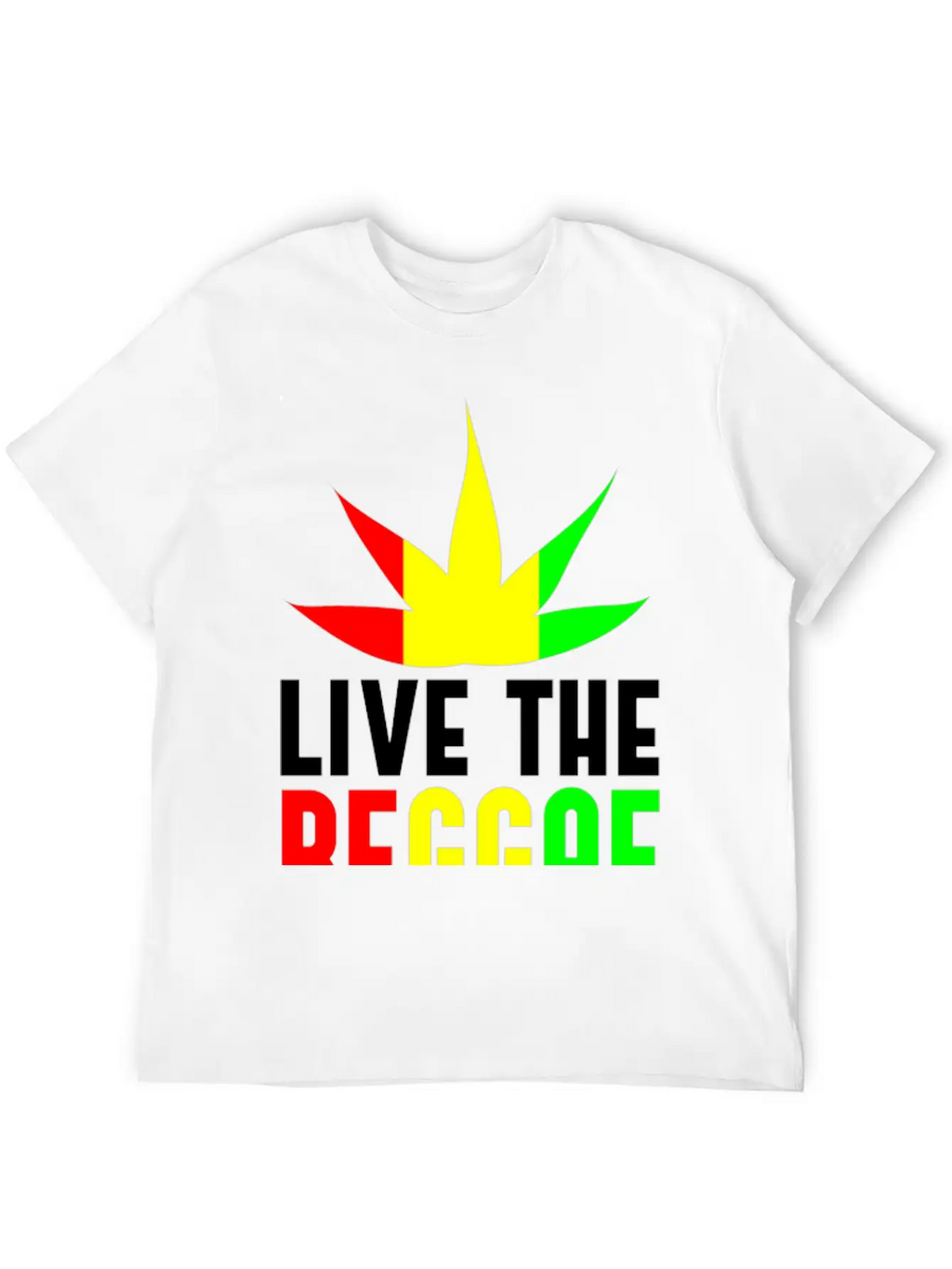 Live Reggae Unisex Casual T-Shirt – Clean Design For Daily Comfort