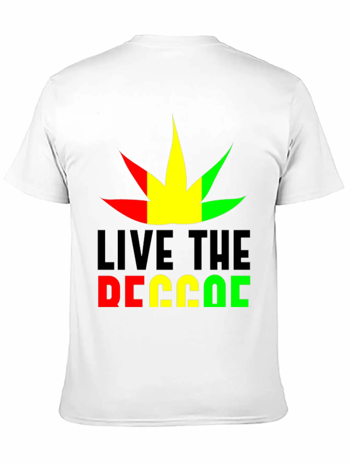 Live Reggae Unisex Casual T-Shirt – Clean Design For Daily Comfort