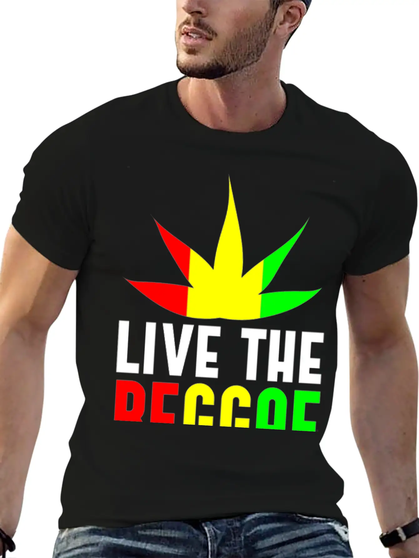 Live Reggae Unisex Casual T-Shirt – Clean Design For Daily Comfort