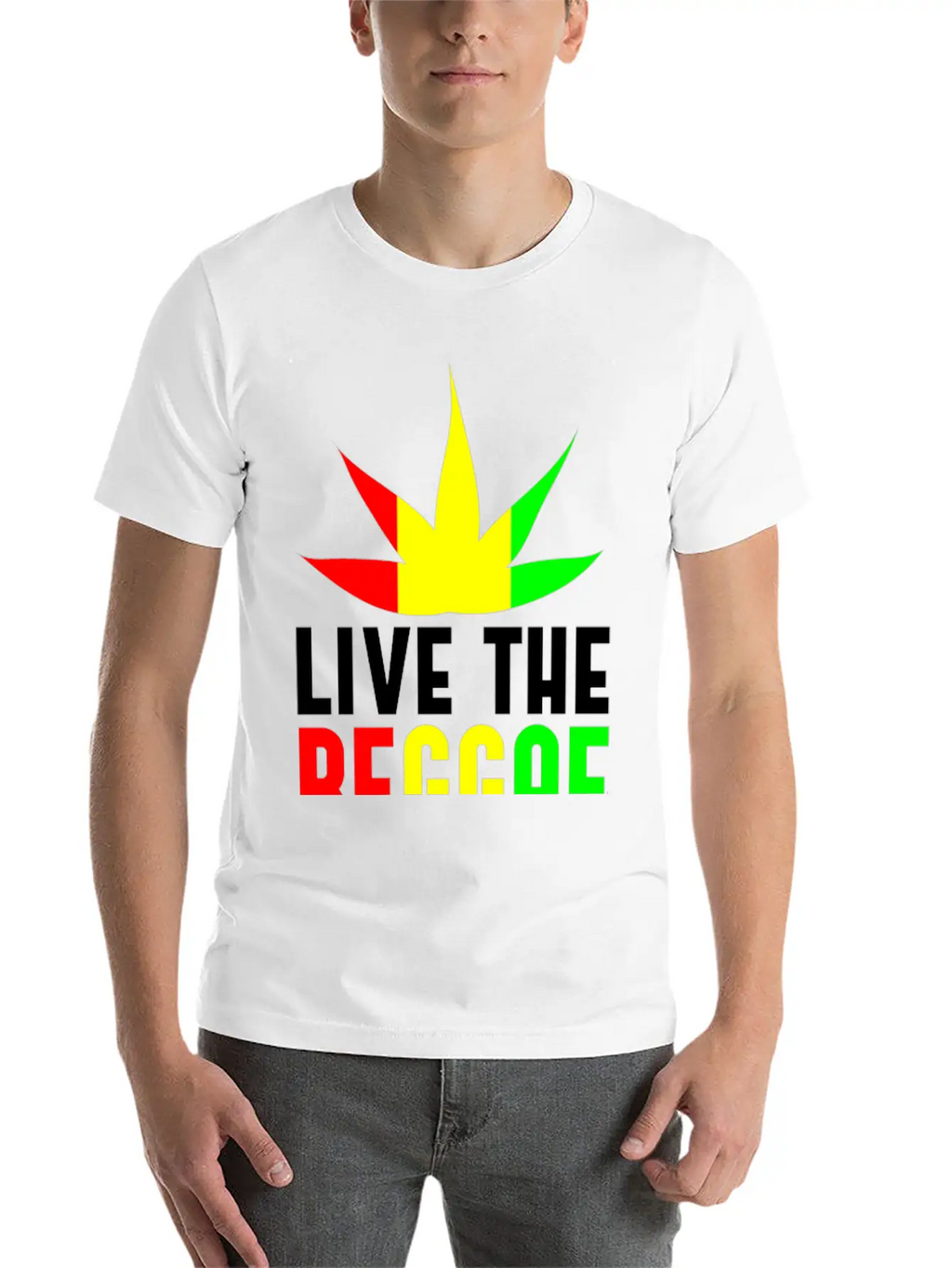 Live Reggae Unisex Casual T-Shirt – Clean Design For Daily Comfort