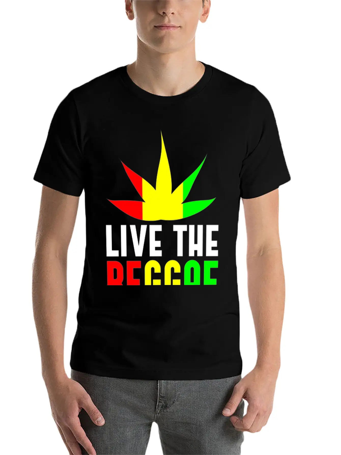 Live Reggae Unisex Casual T-Shirt – Clean Design For Daily Comfort