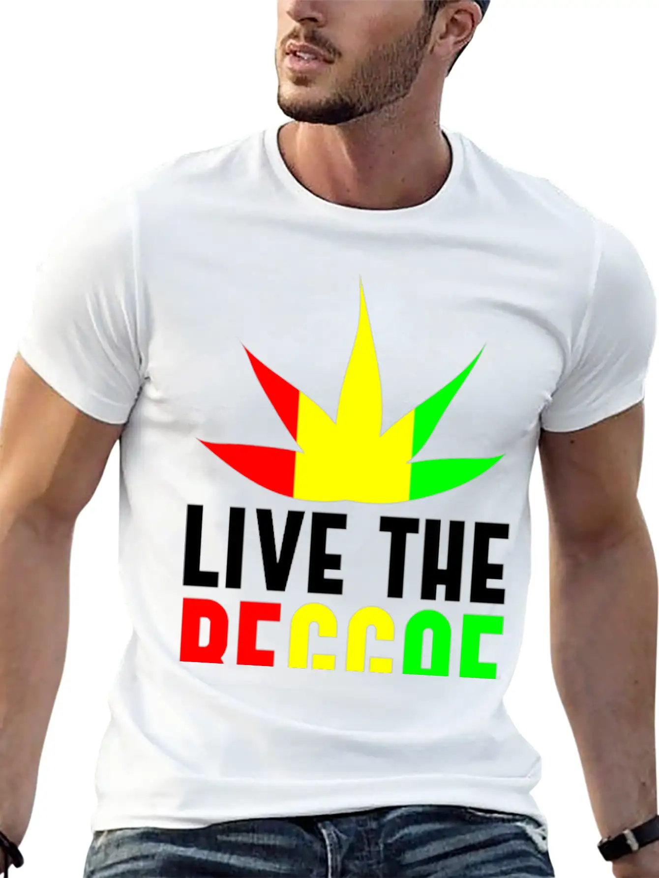 Live Reggae Unisex Casual T-Shirt – Clean Design For Daily Comfort