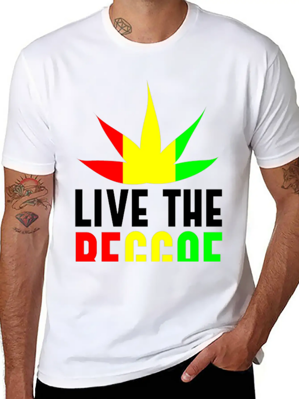 Live Reggae Unisex Casual T-Shirt – Clean Design For Daily Comfort