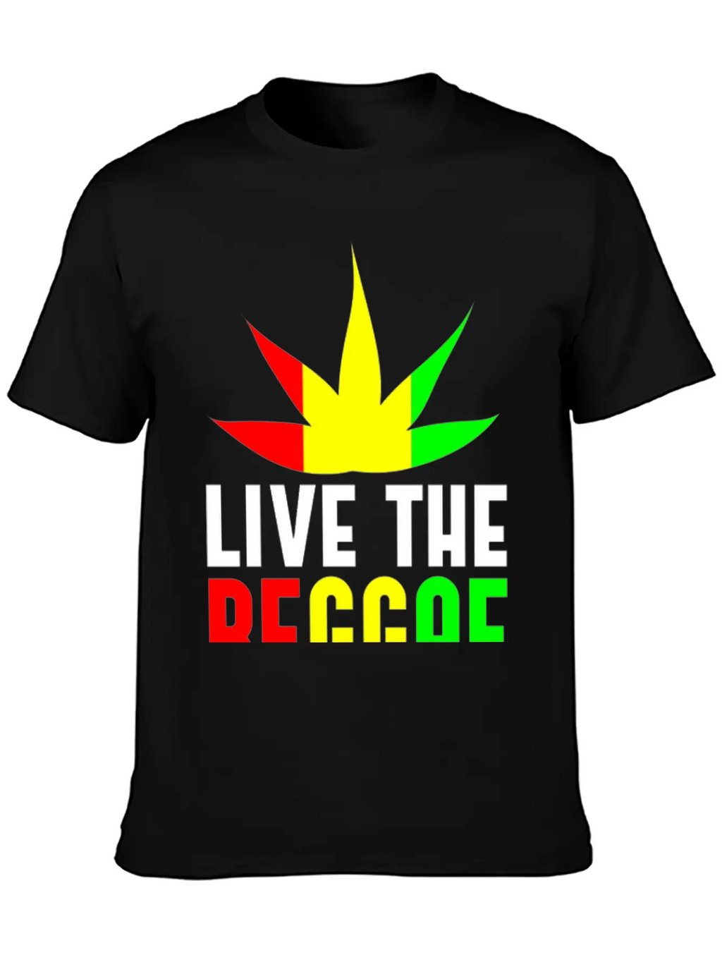Live Reggae Unisex Casual T-Shirt – Clean Design For Daily Comfort
