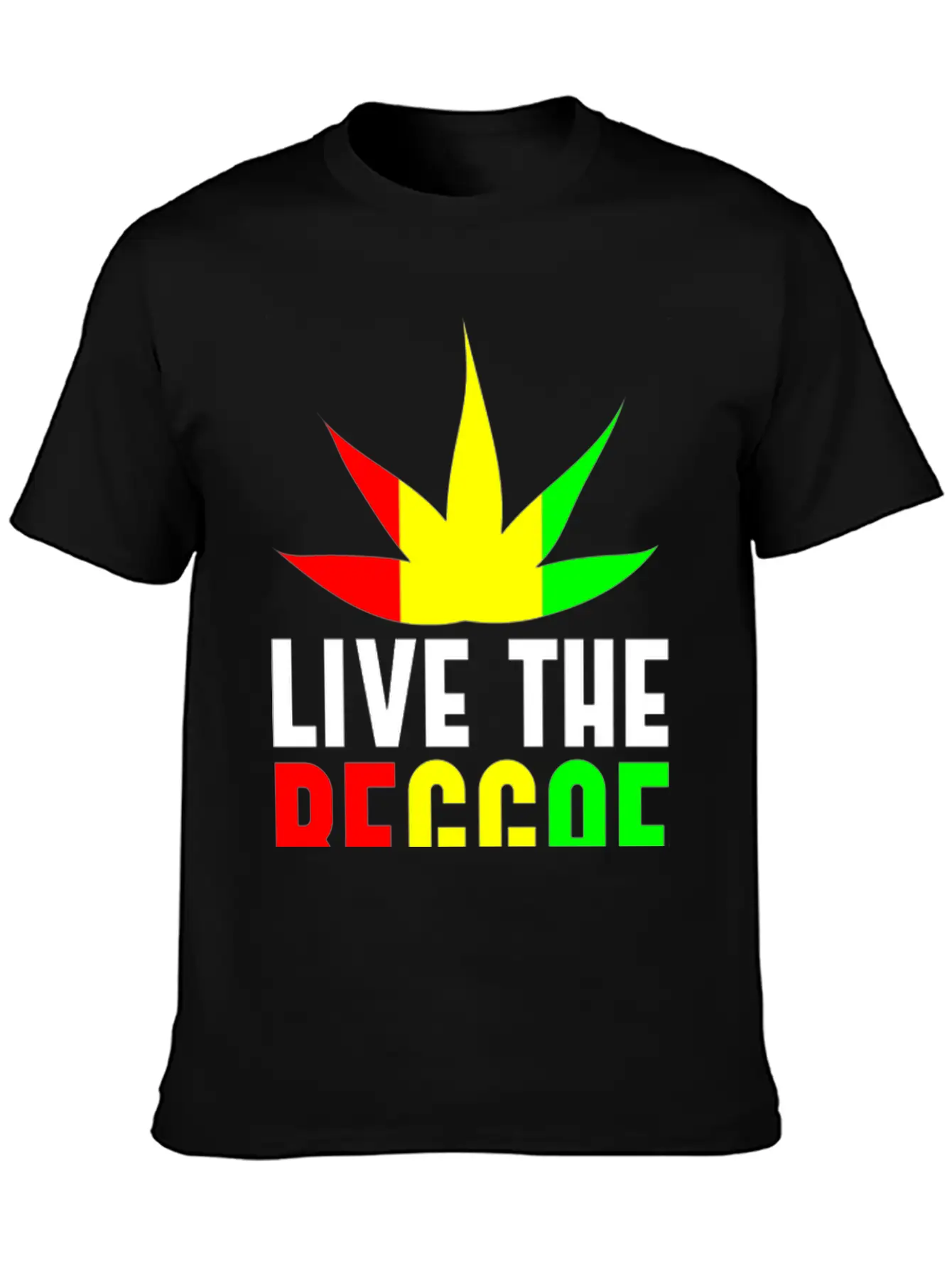 Live Reggae Unisex Casual T-Shirt – Clean Design For Daily Comfort