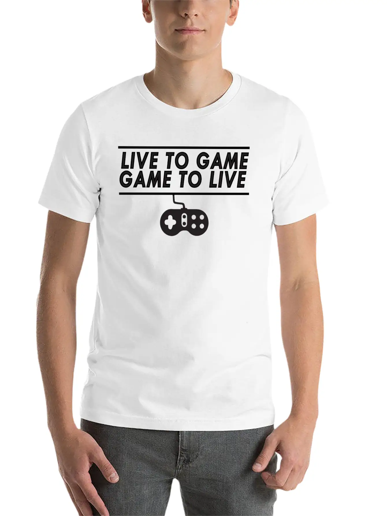 Live To Game Game To Live 1 Unisex Short Sleeve Soft Cotton T-Shirt – Casual Everyday Wear