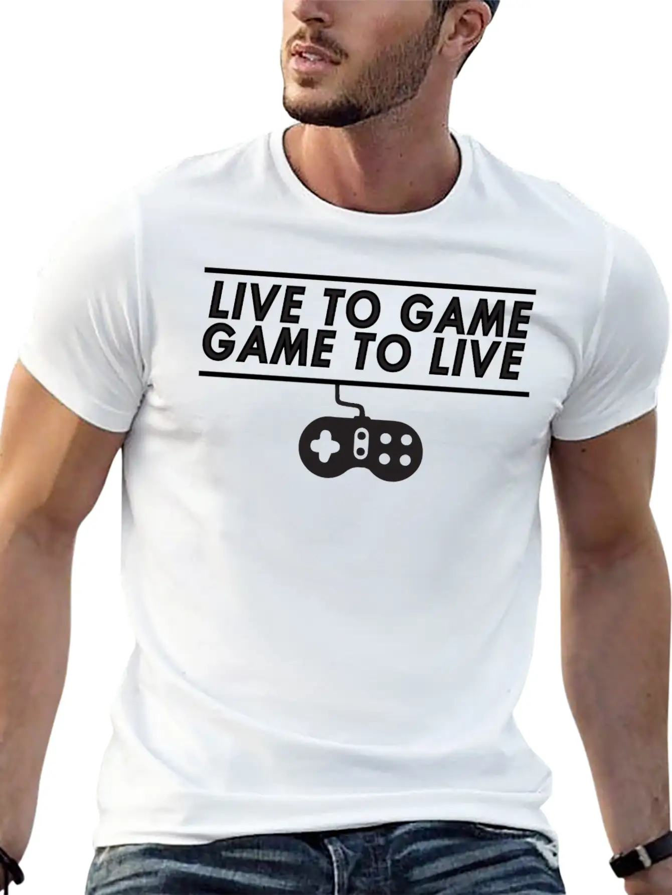 Live To Game Game To Live 1 Unisex Short Sleeve Soft Cotton T-Shirt – Casual Everyday Wear