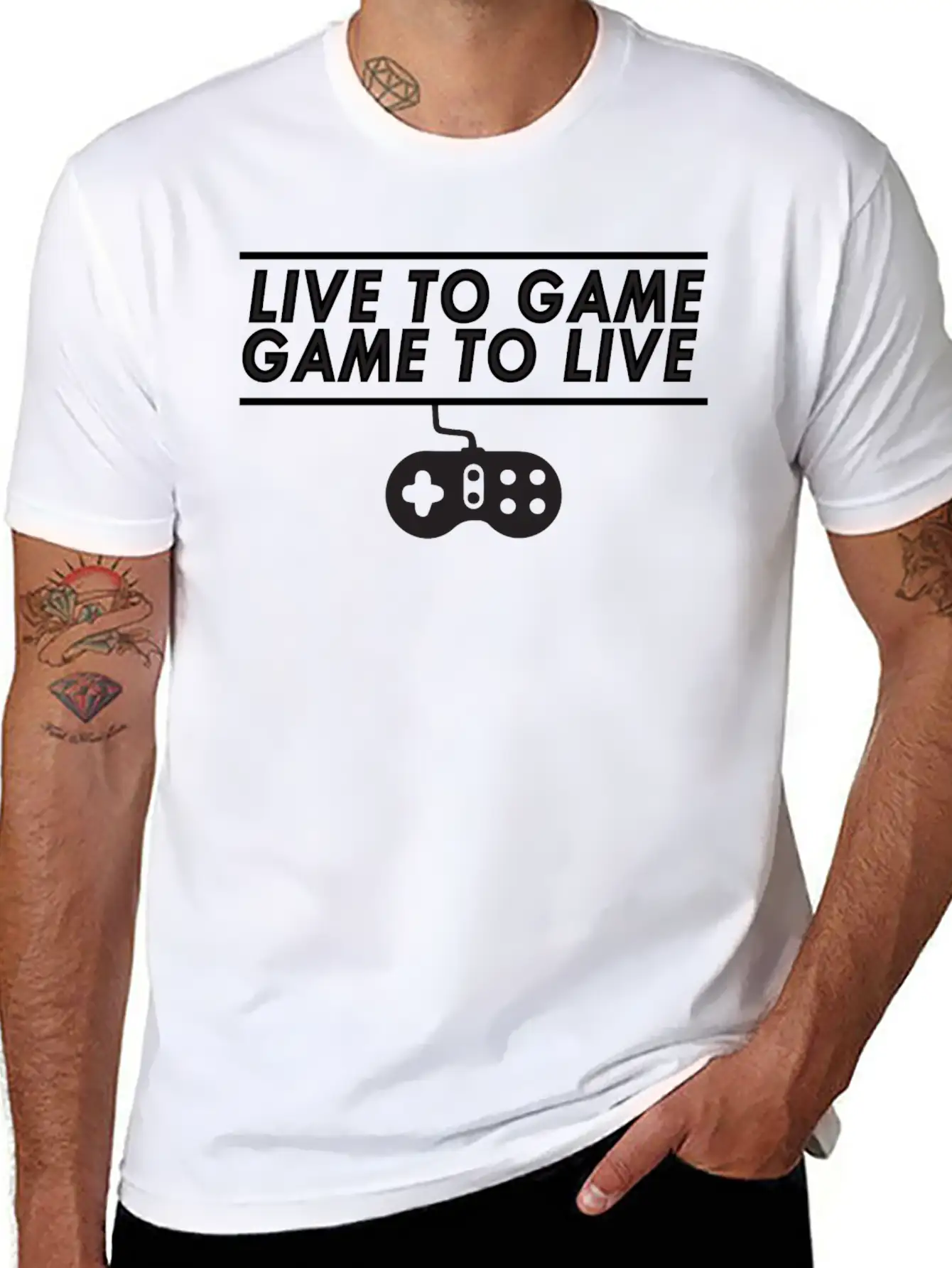 Live To Game Game To Live 1 Unisex Short Sleeve Soft Cotton T-Shirt – Casual Everyday Wear
