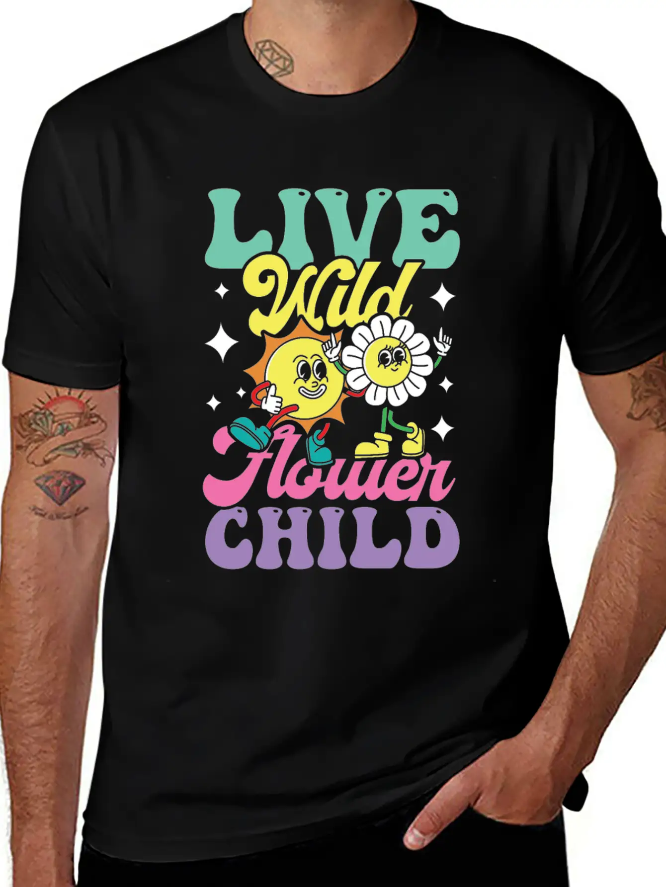 Live Wild Flower Child For A Hippie Unisex Casual T-Shirt – Clean Design For Daily Comfort