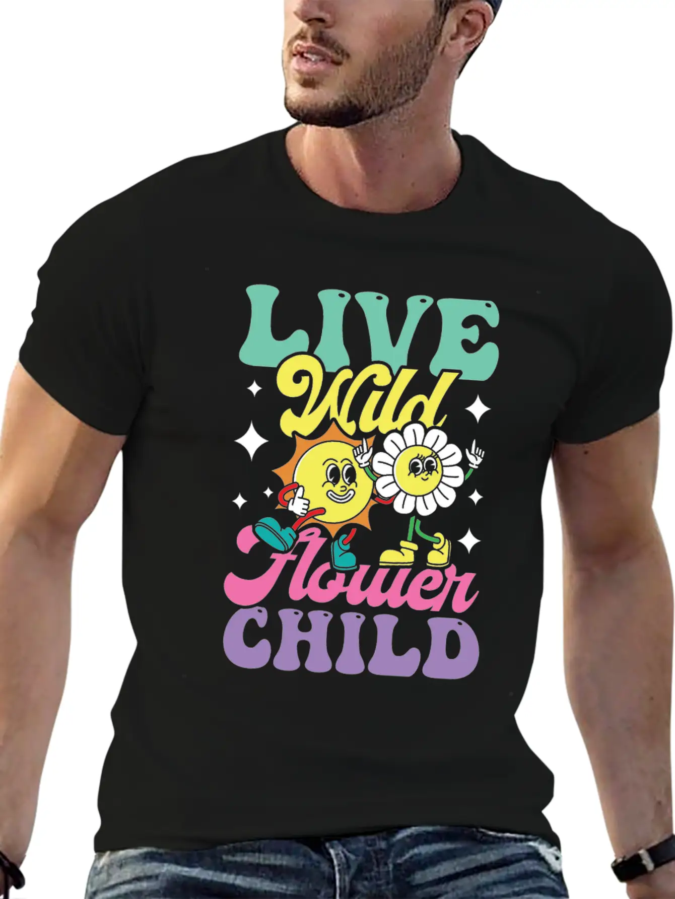 Live Wild Flower Child For A Hippie Unisex Casual T-Shirt – Clean Design For Daily Comfort