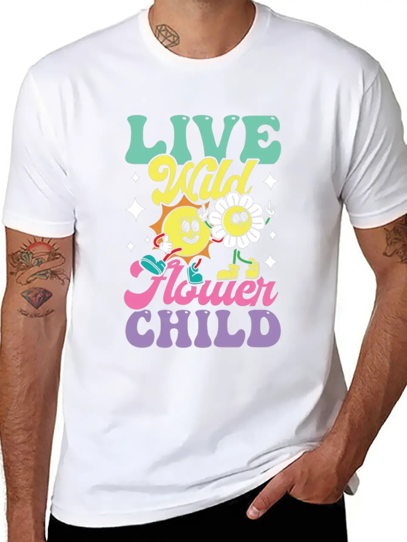Live Wild Flower Child For A Hippie Unisex Casual T-Shirt – Clean Design For Daily Comfort