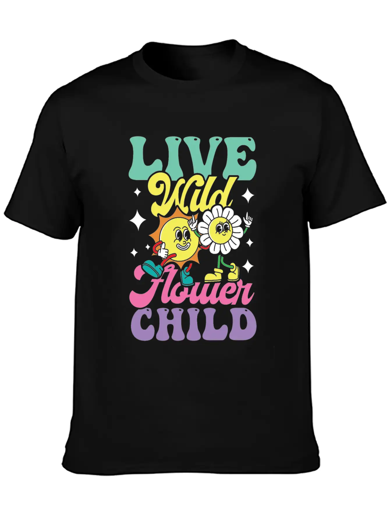Live Wild Flower Child For A Hippie Unisex Casual T-Shirt – Clean Design For Daily Comfort