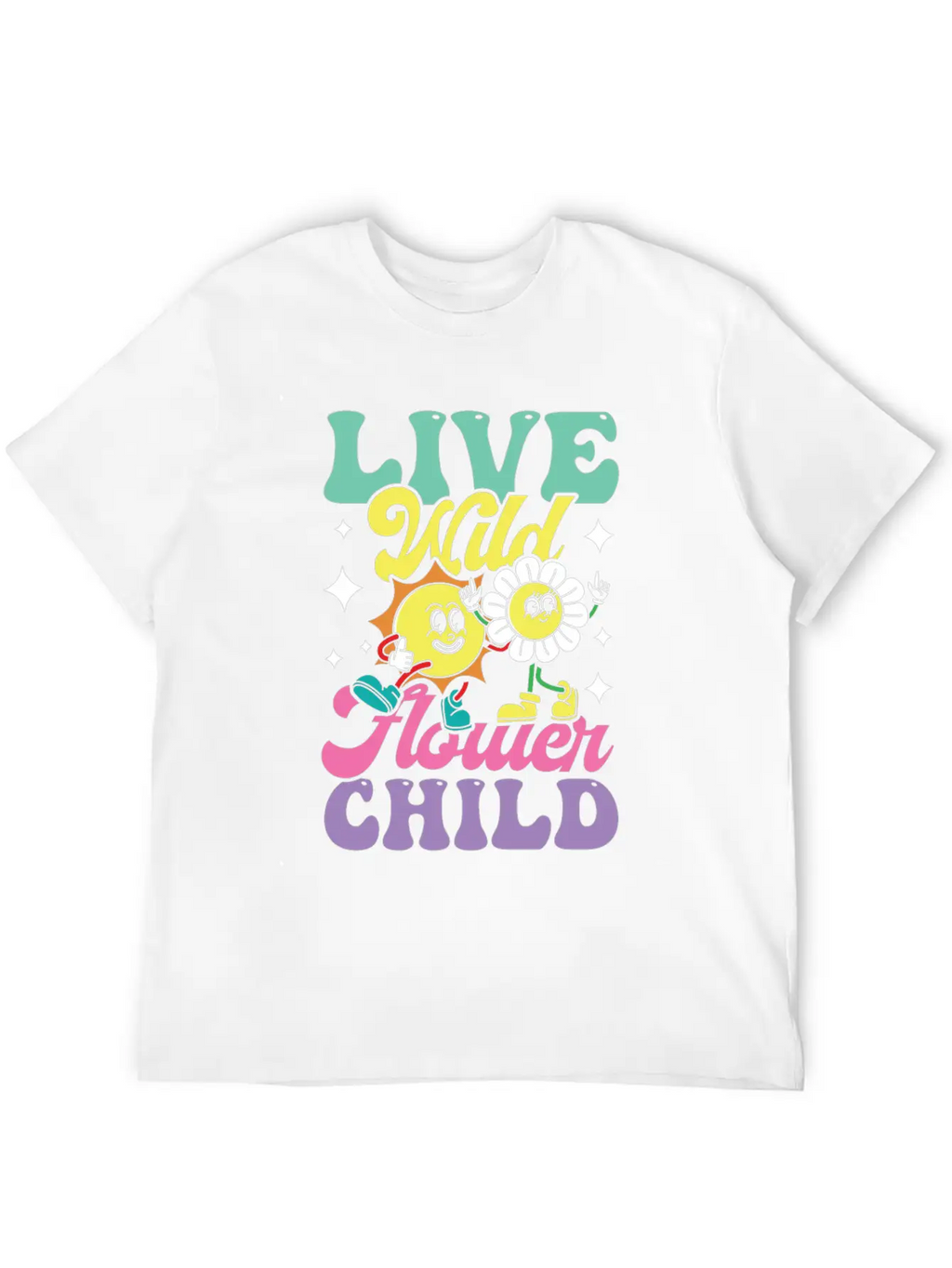 Live Wild Flower Child For A Hippie Unisex Casual T-Shirt – Clean Design For Daily Comfort
