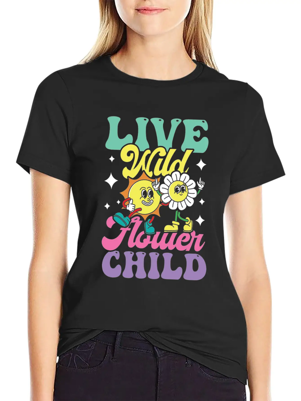 Live Wild Flower Child For A Hippie Unisex Casual T-Shirt – Clean Design For Daily Comfort