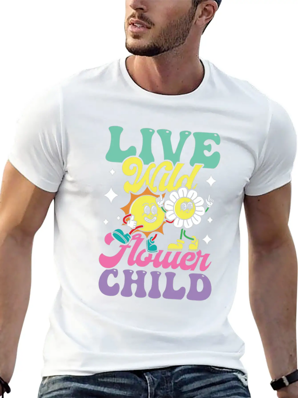Live Wild Flower Child For A Hippie Unisex Casual T-Shirt – Clean Design For Daily Comfort