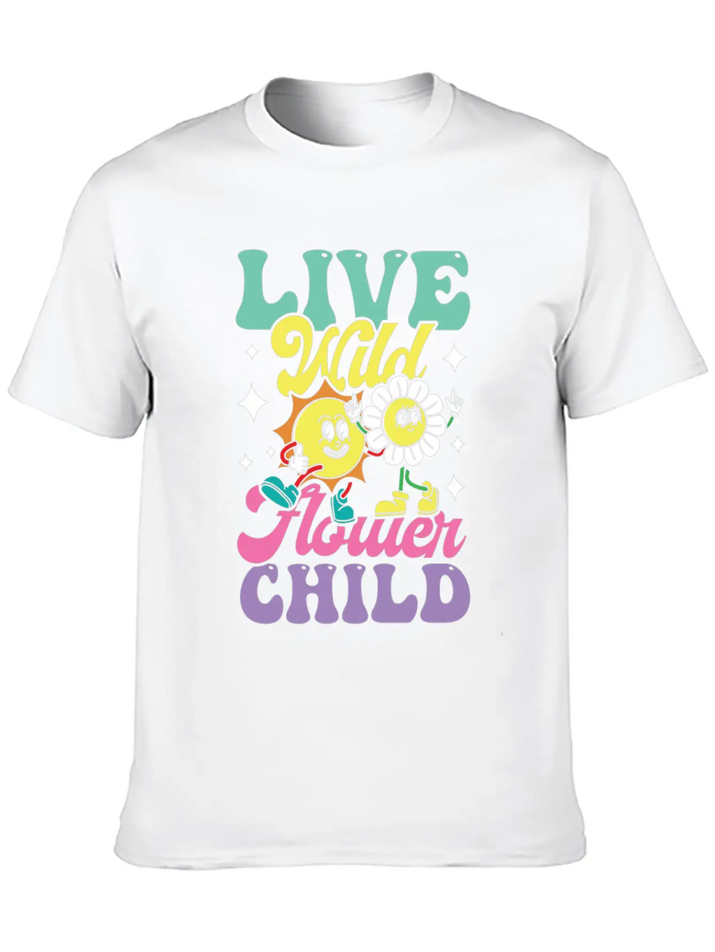 Live Wild Flower Child For A Hippie Unisex Casual T-Shirt – Clean Design For Daily Comfort