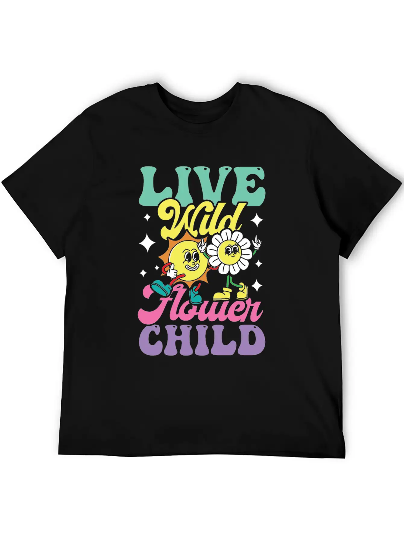 Live Wild Flower Child For A Hippie Unisex Casual T-Shirt – Clean Design For Daily Comfort