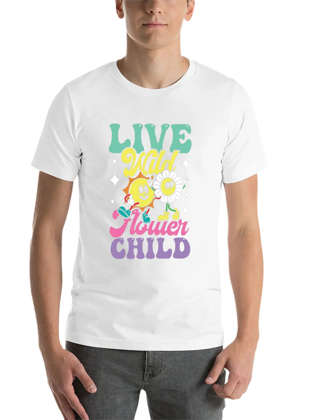 Live Wild Flower Child For A Hippie Unisex Casual T-Shirt – Clean Design For Daily Comfort