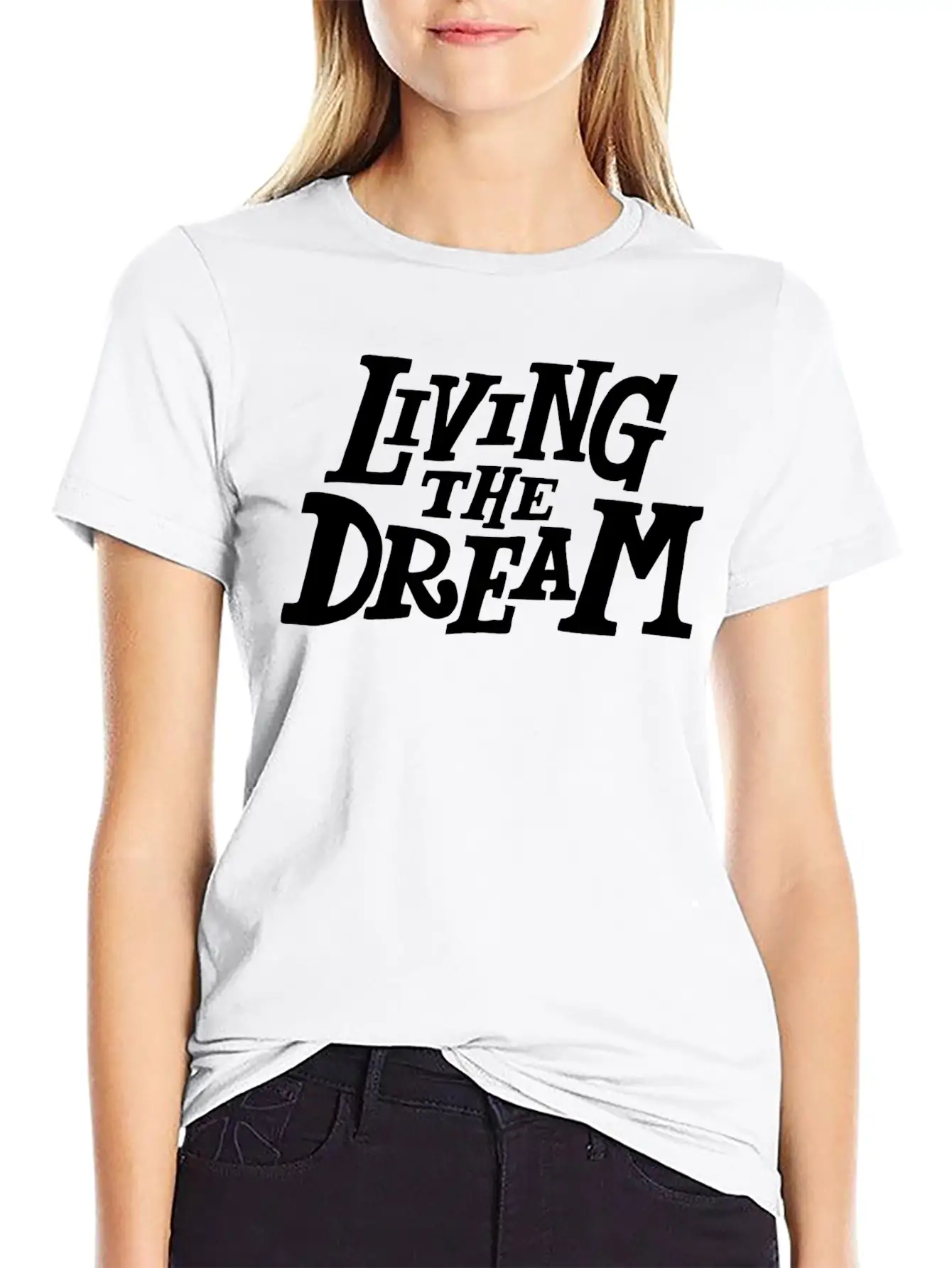 Living The Dream Stylish Everyday T-Shirt – Unisex Basic Cotton Tee