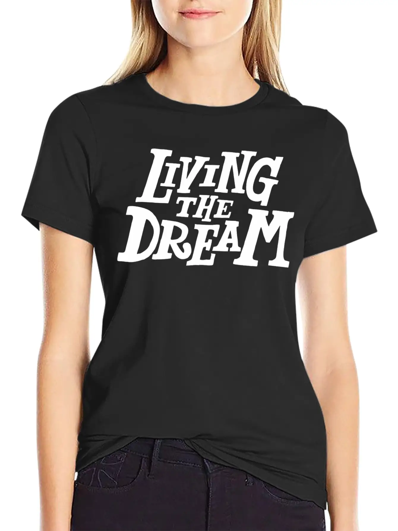 Living The Dream Stylish Everyday T-Shirt – Unisex Basic Cotton Tee