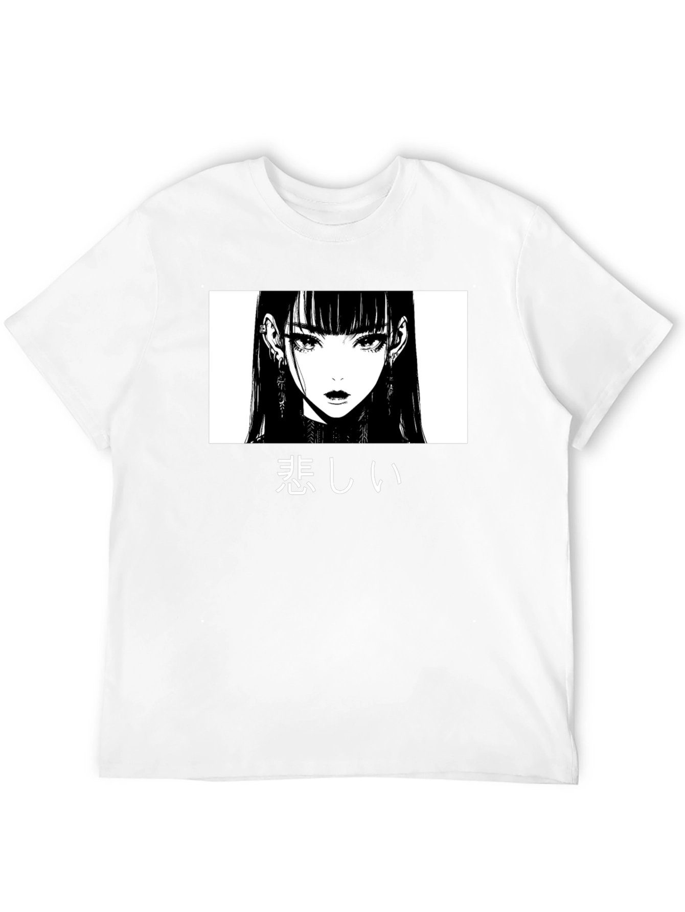 Sad Anime Girl Graphic T-Shirt