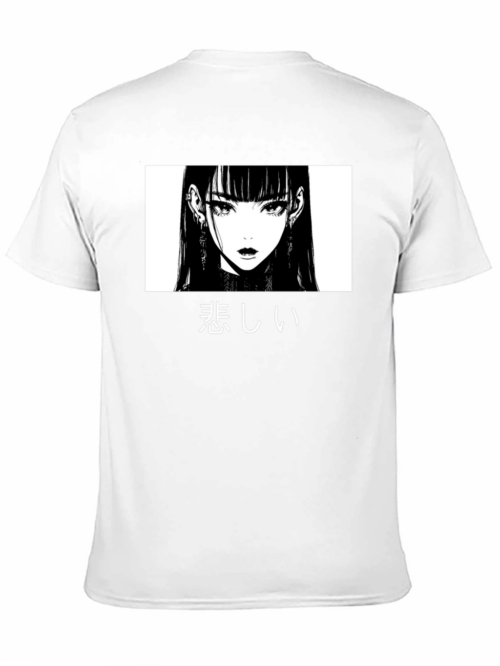 Sad Anime Girl Graphic T-Shirt