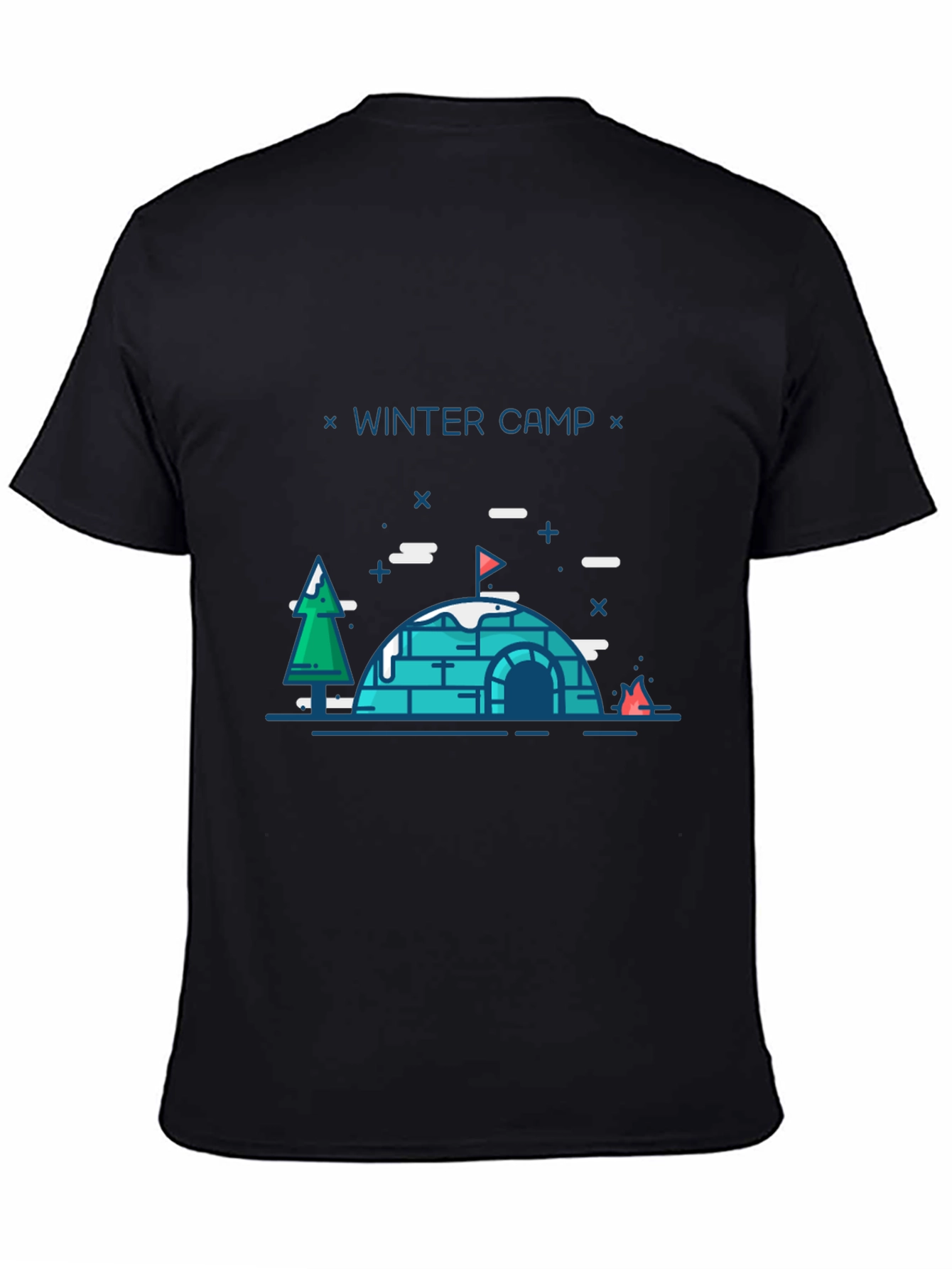 Winter Camp Graphic T-Shirt - Black