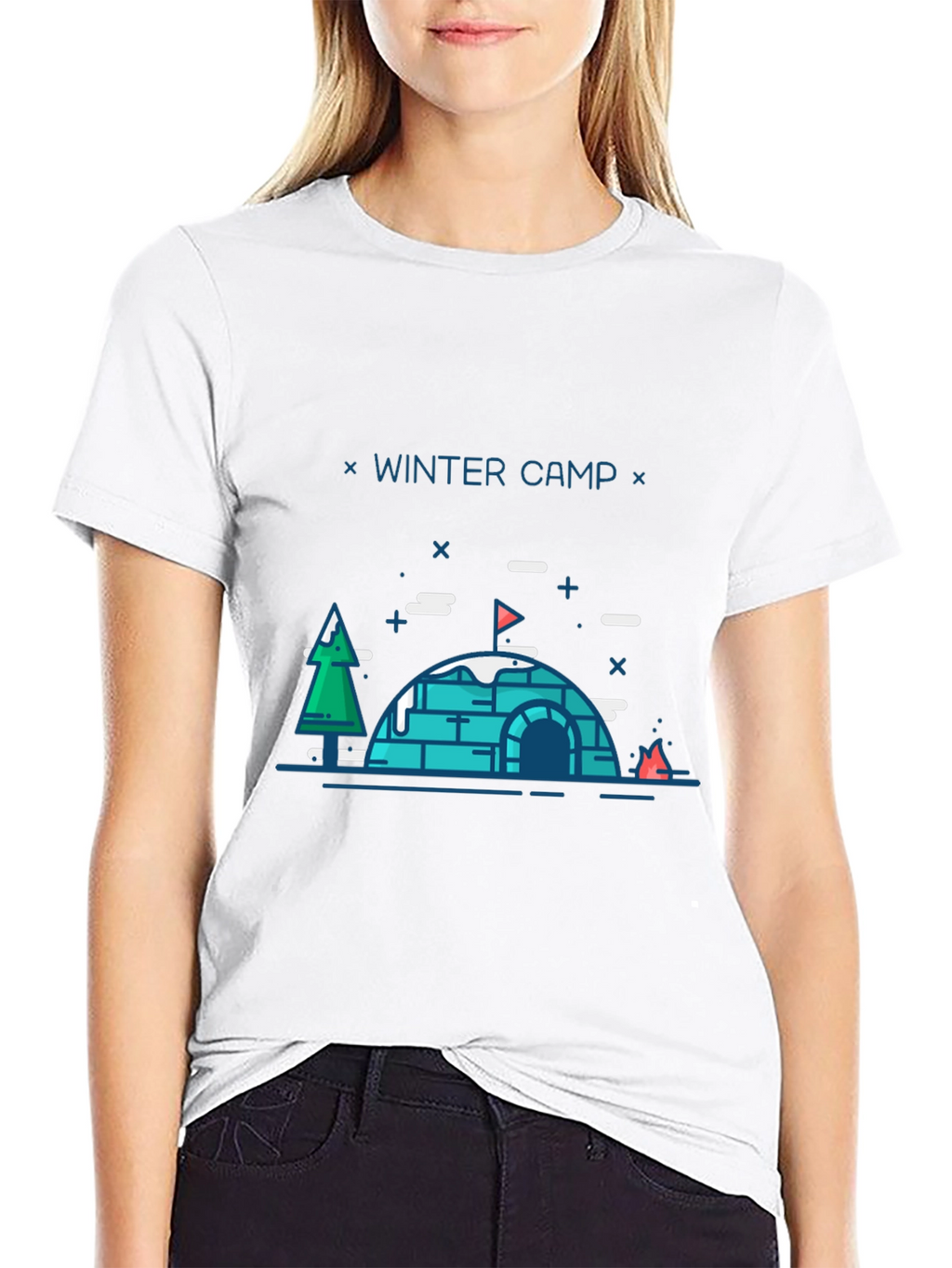 Winter Camp Graphic T-Shirt - Black