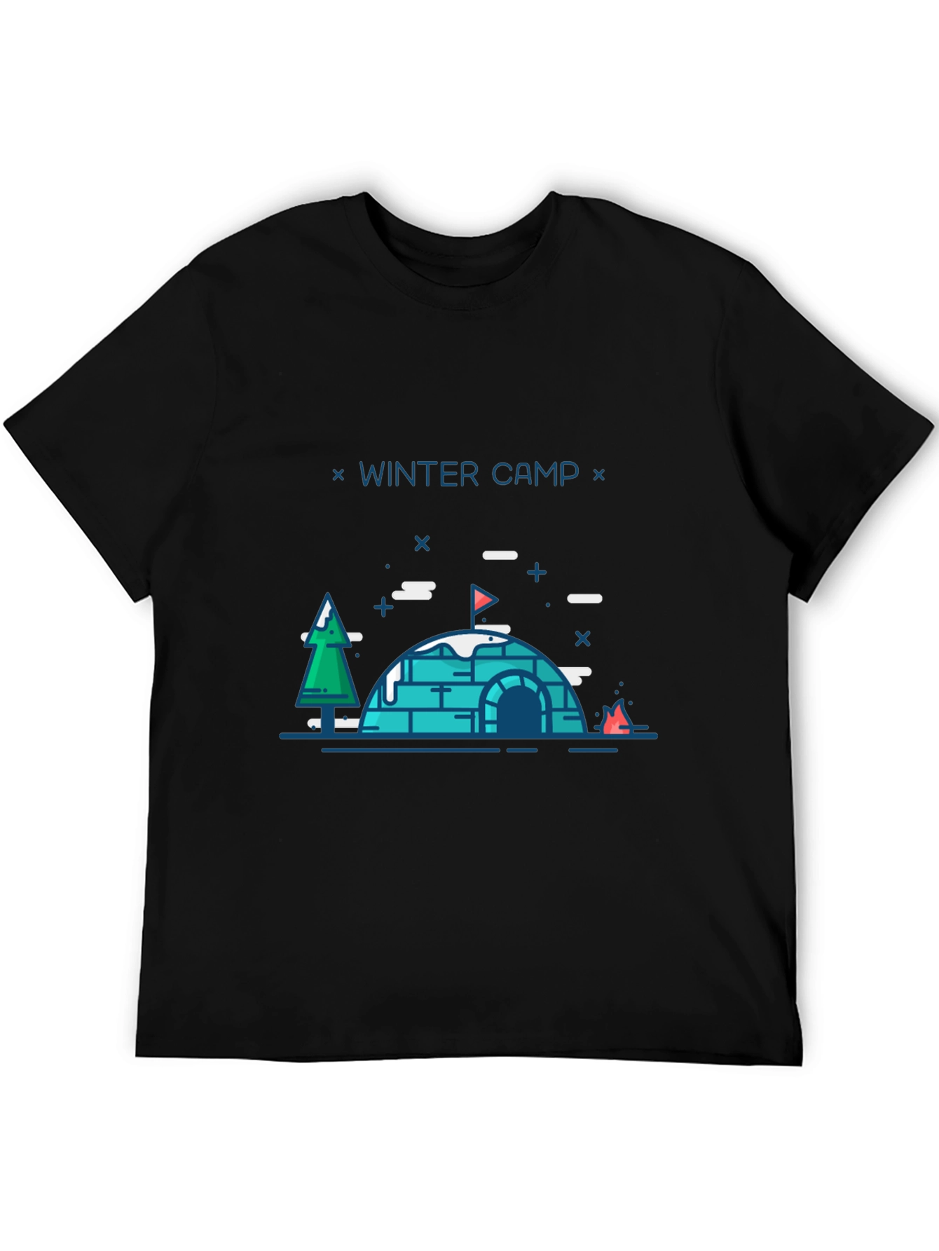 Winter Camp Graphic T-Shirt - Black