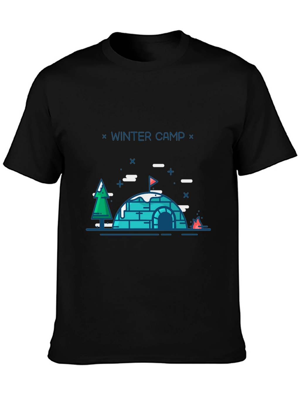 Winter Camp Graphic T-Shirt - Black