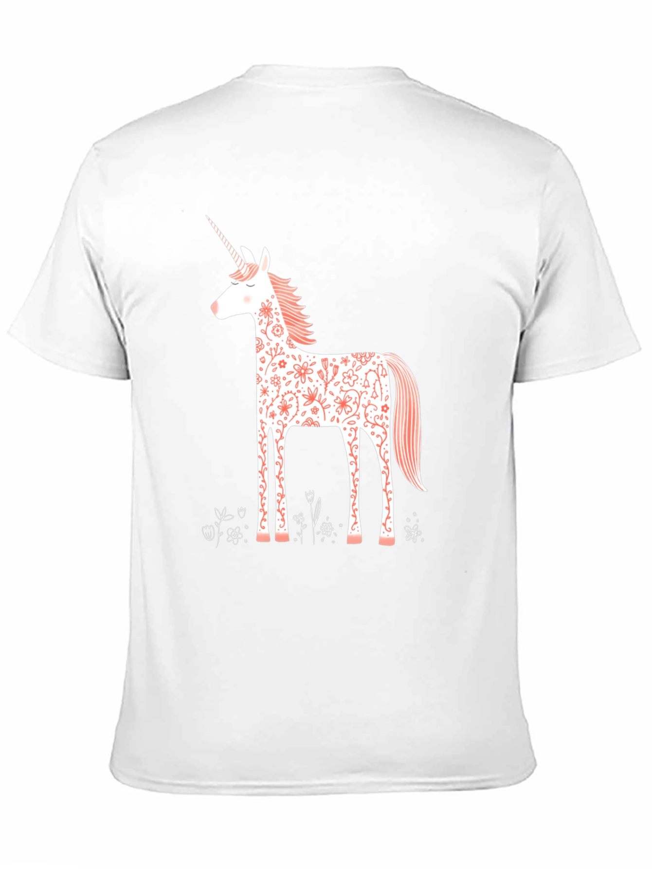 Floral Unicorn Graphic Tee - Black
