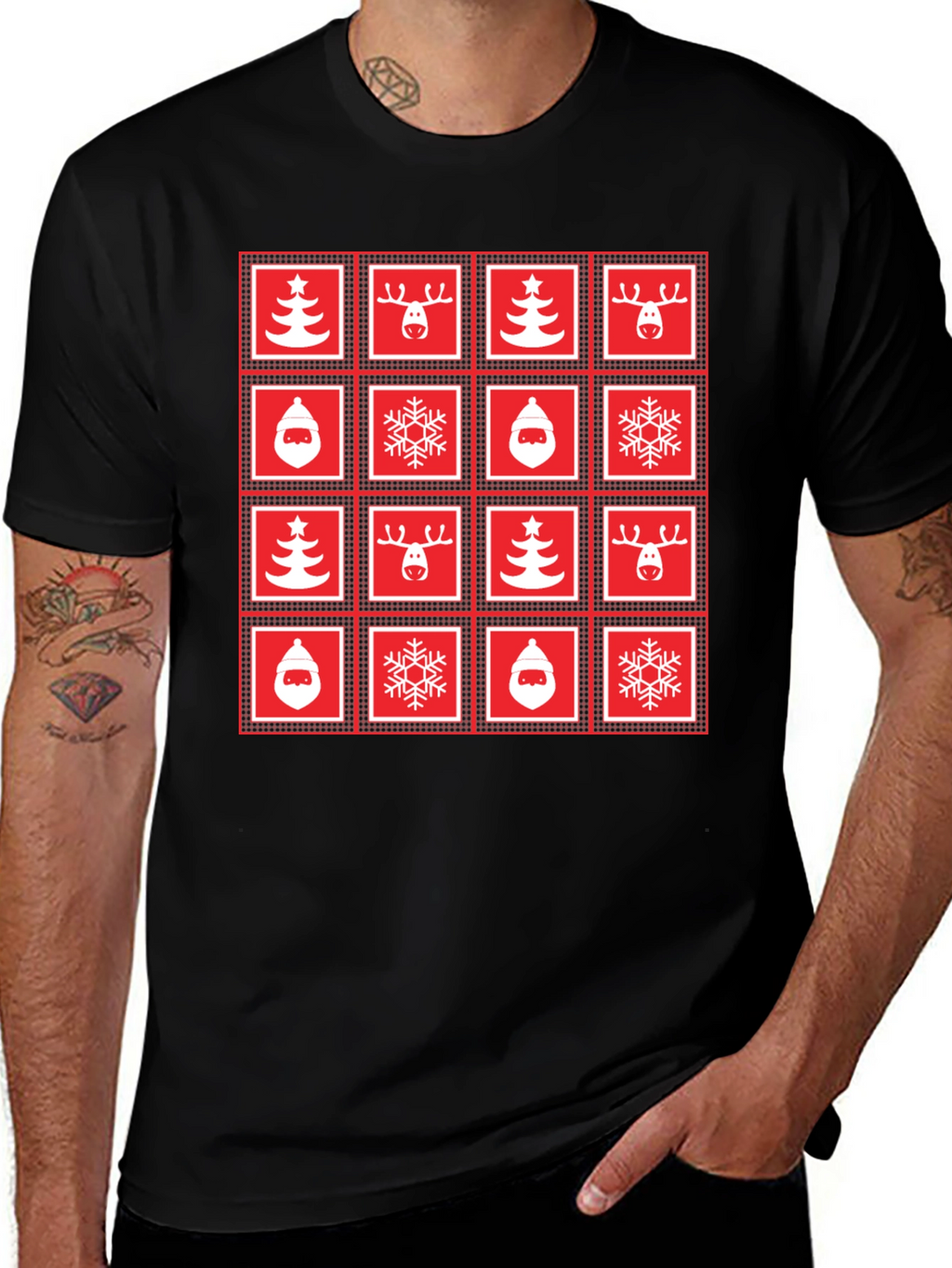 Festive Christmas Pattern T-Shirt