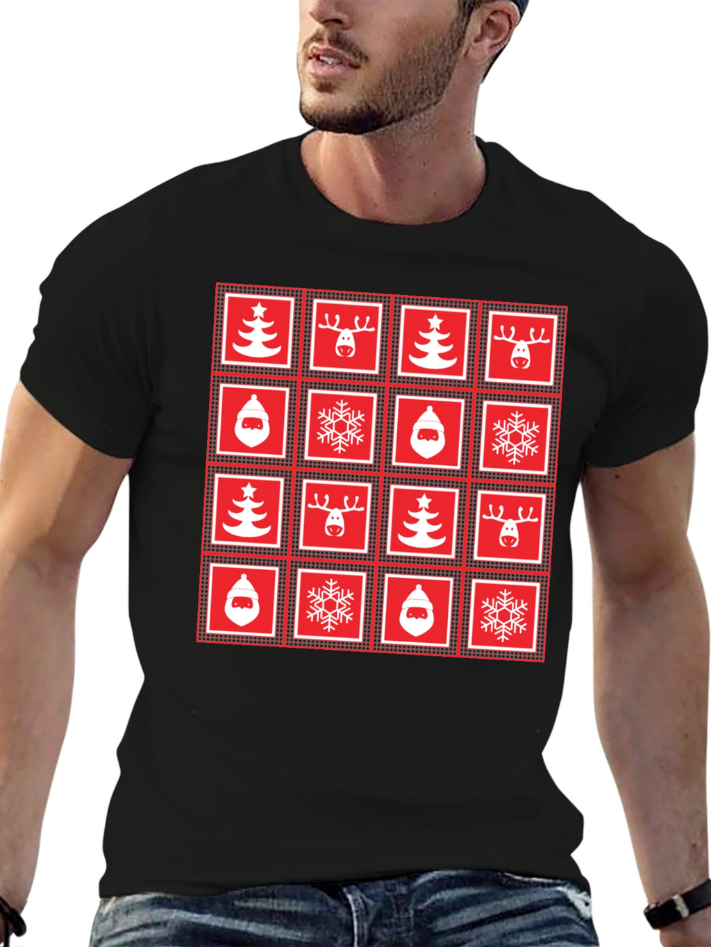 Festive Christmas Pattern T-Shirt