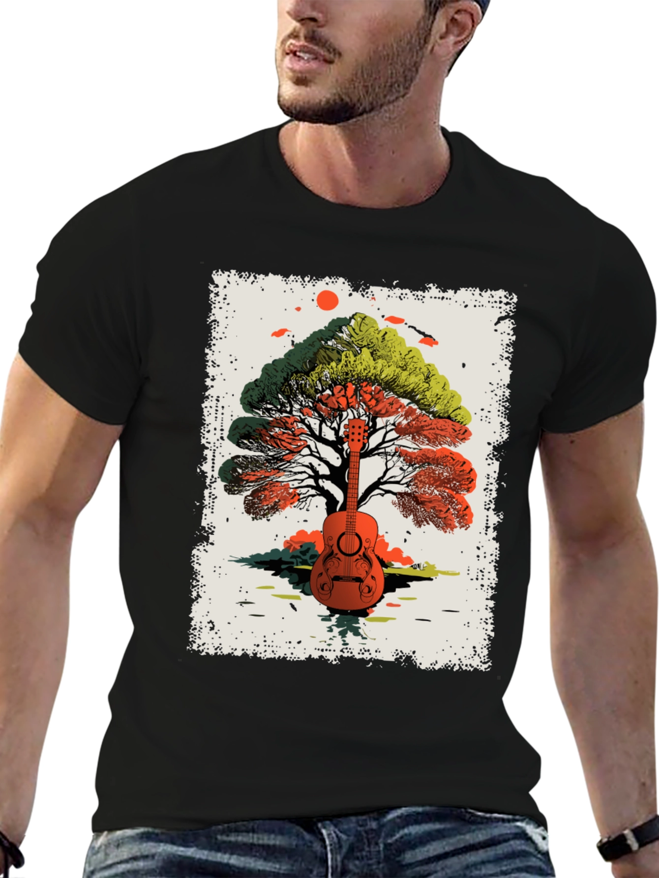 Guitar Tree Graphic Tee - Music Lovers T-Shirt