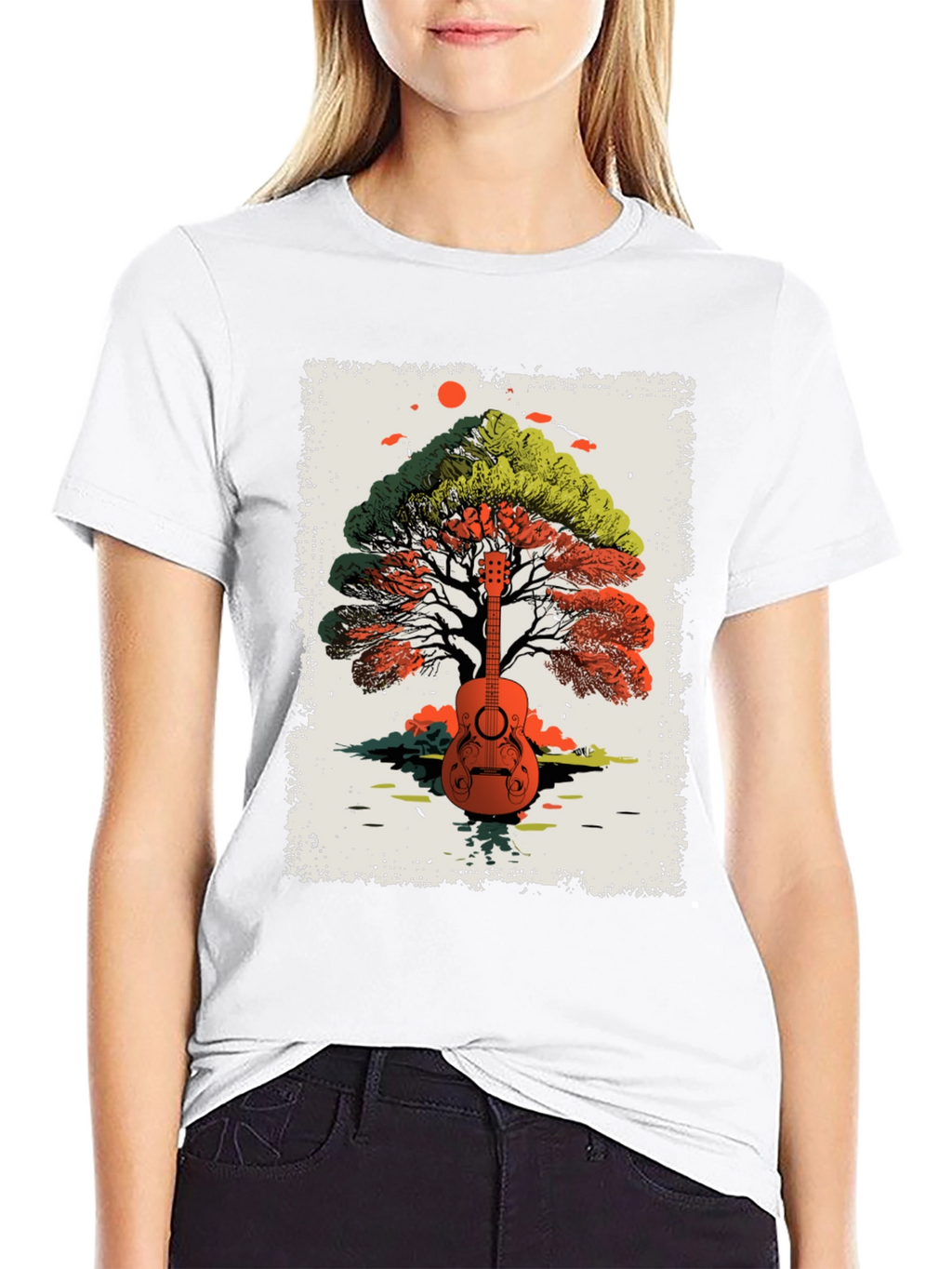Guitar Tree Graphic Tee - Music Lovers T-Shirt