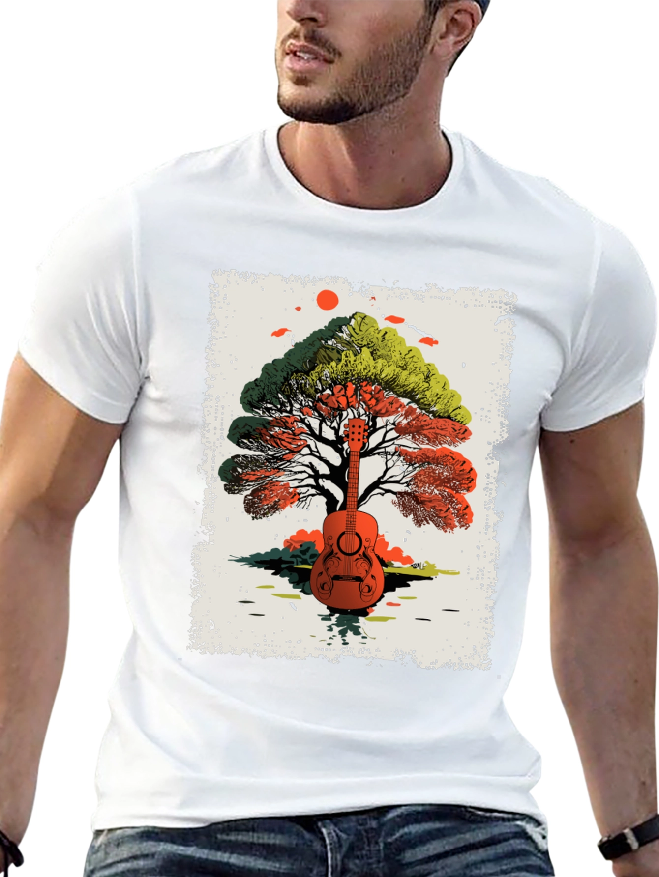 Guitar Tree Graphic Tee - Music Lovers T-Shirt