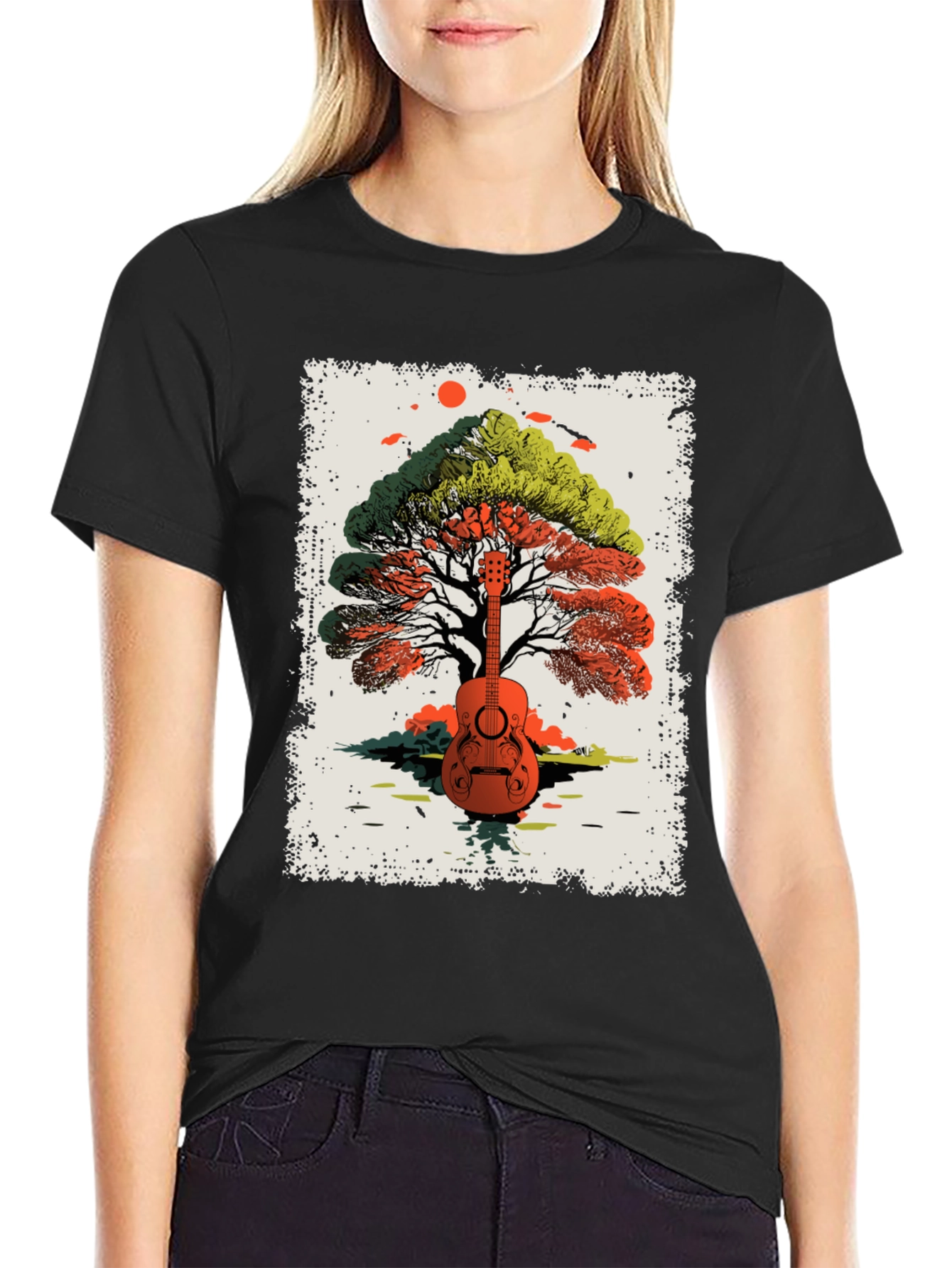 Guitar Tree Graphic Tee - Music Lovers T-Shirt