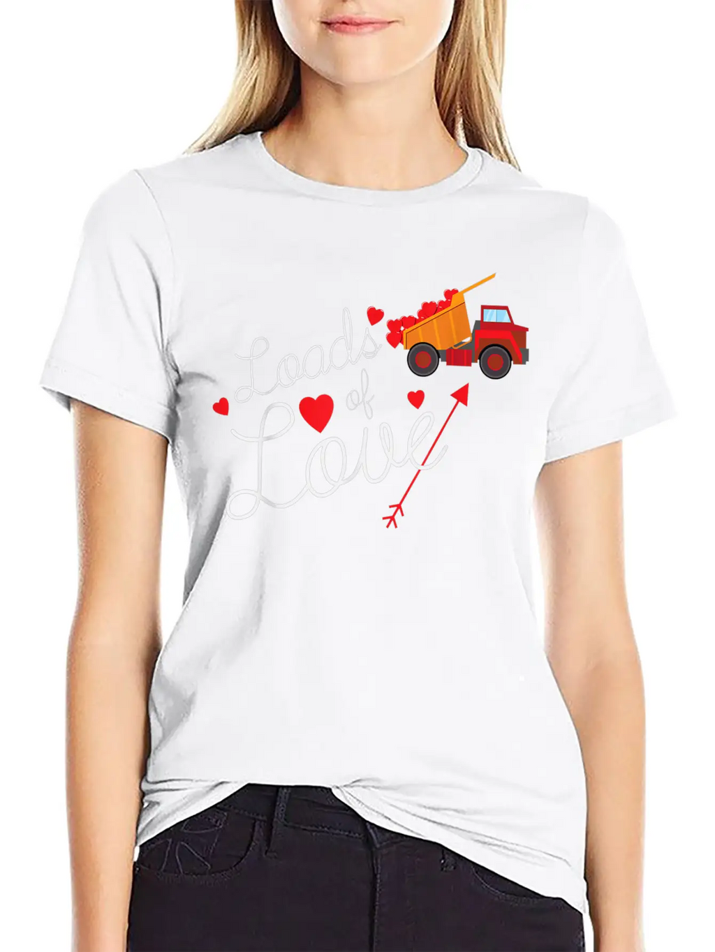 Loads Of Love Valentines Day Hearts Truck Boys Kid Breathable Soft Cotton T-Shirt – Timeless Casual Look