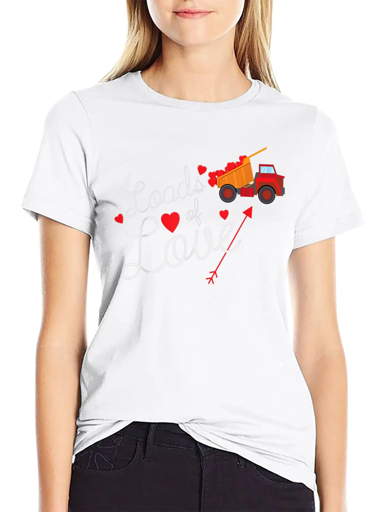 Loads Of Love Valentines Day Hearts Truck Boys Kid Breathable Soft Cotton T-Shirt – Timeless Casual Look