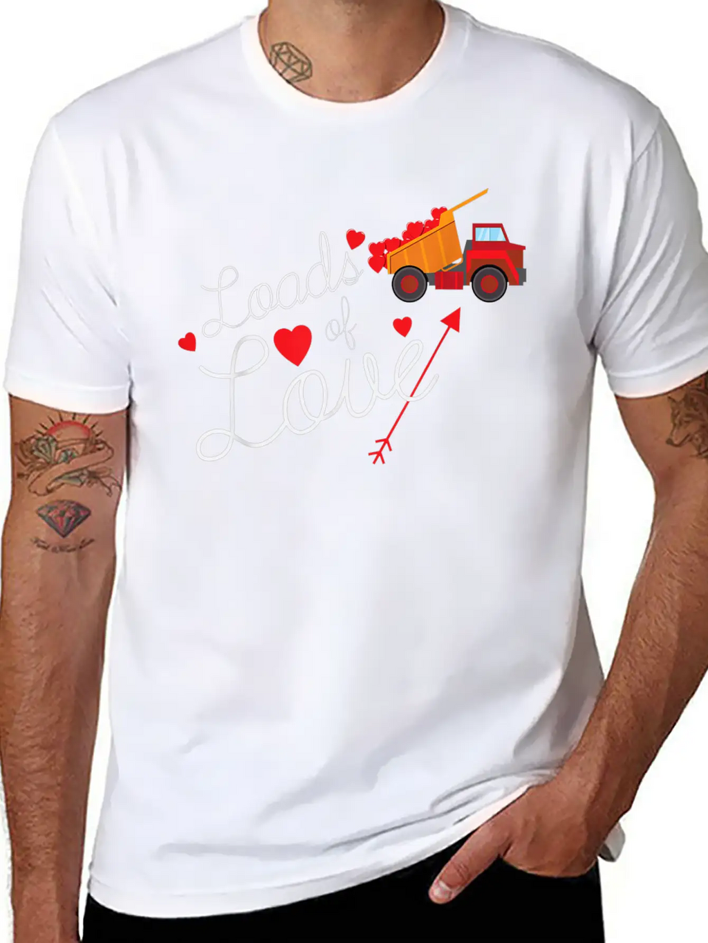 Loads Of Love Valentines Day Hearts Truck Boys Kid Breathable Soft Cotton T-Shirt – Timeless Casual Look