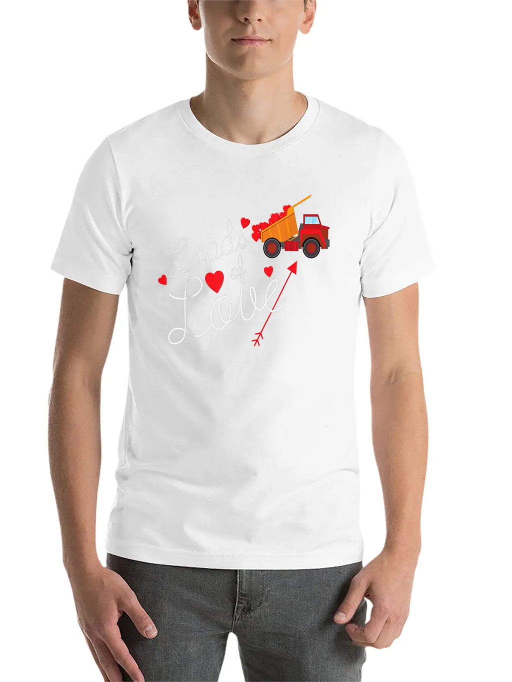 Loads Of Love Valentines Day Hearts Truck Boys Kid Breathable Soft Cotton T-Shirt – Timeless Casual Look