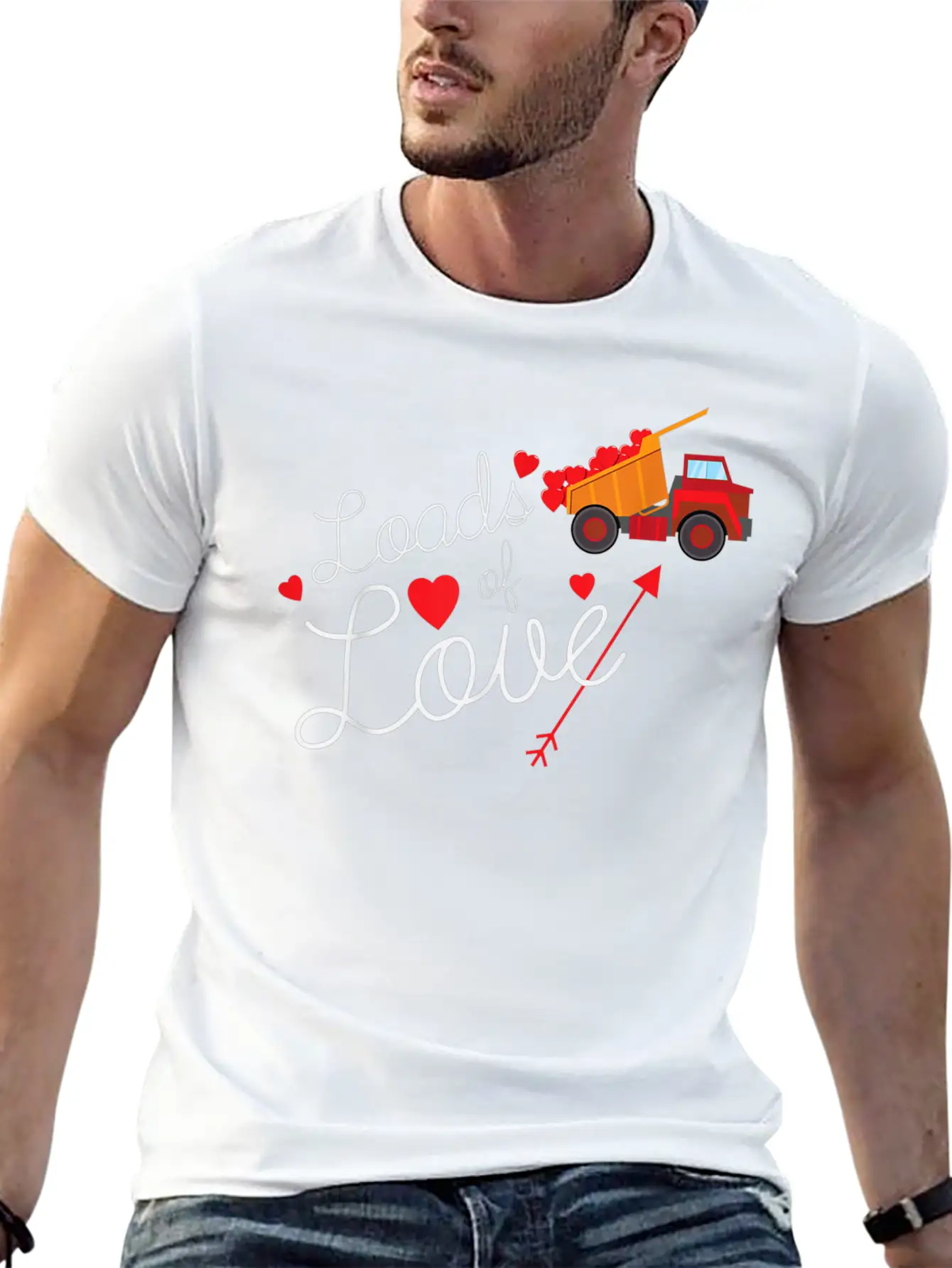 Loads Of Love Valentines Day Hearts Truck Boys Kid Breathable Soft Cotton T-Shirt – Timeless Casual Look