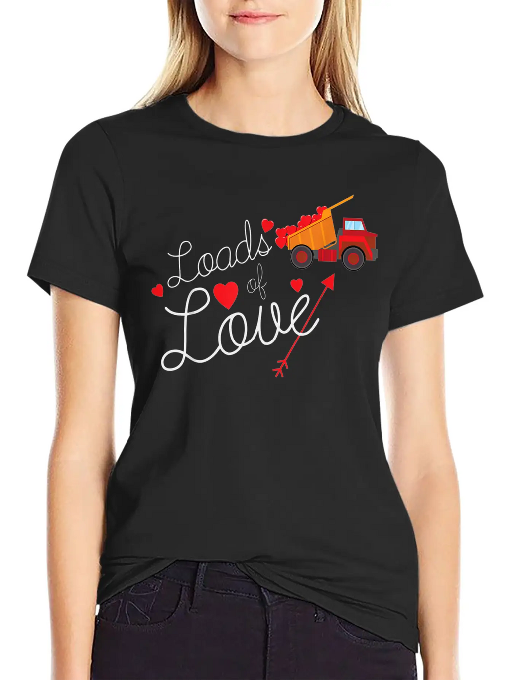 Loads Of Love Valentines Day Hearts Truck Boys Kid Breathable Soft Cotton T-Shirt – Timeless Casual Look
