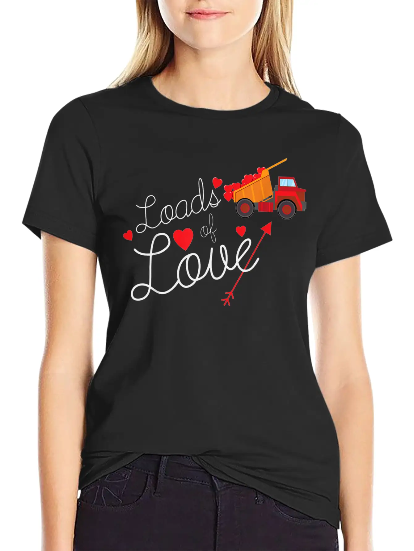 Loads Of Love Valentines Day Hearts Truck Boys Kid Breathable Soft Cotton T-Shirt – Timeless Casual Look