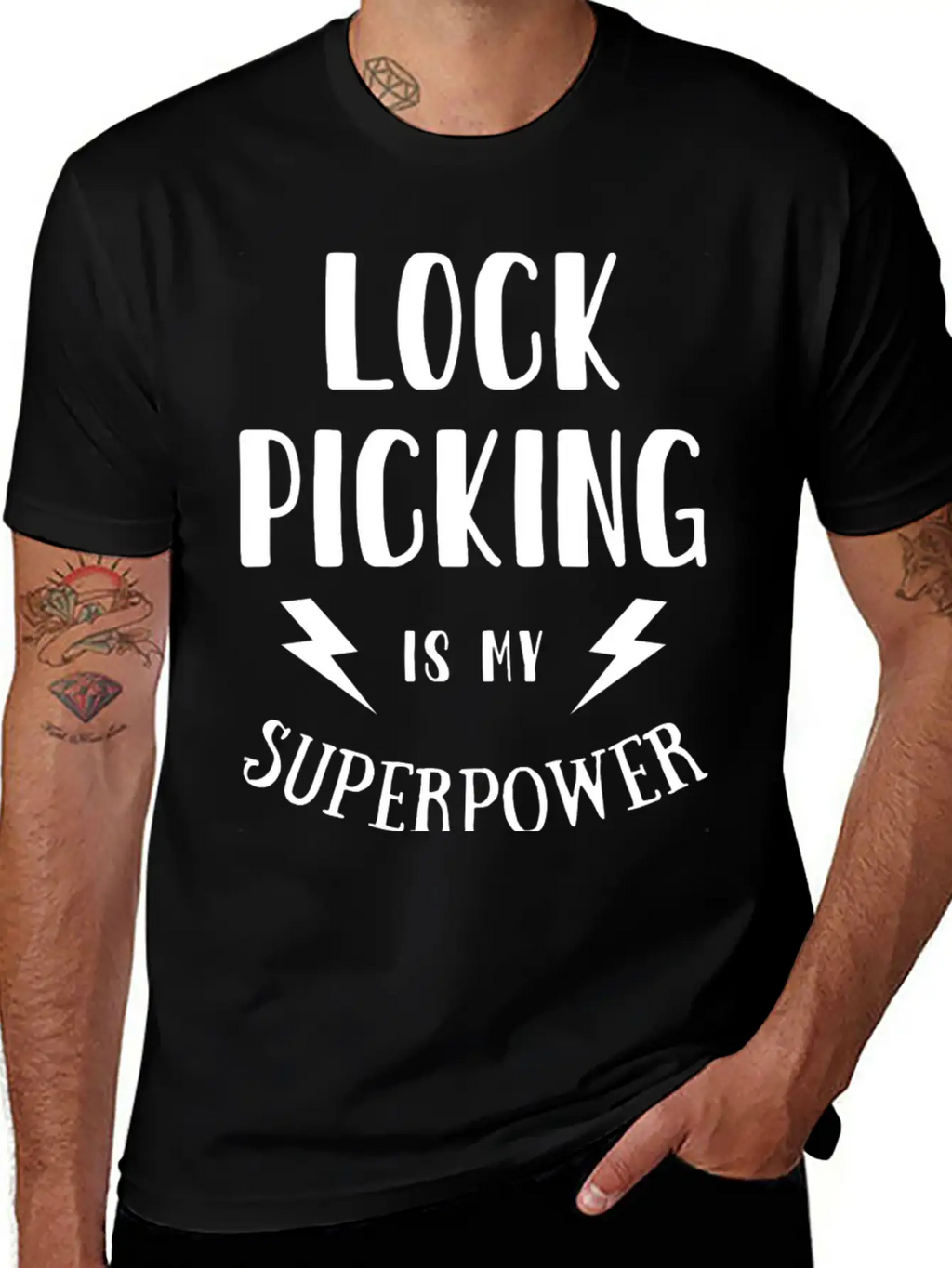 Lock Picking Is My Superpower Sarcastic Unisex Short Sleeve Soft Cotton T-Shirt – Casual Everyday Wear