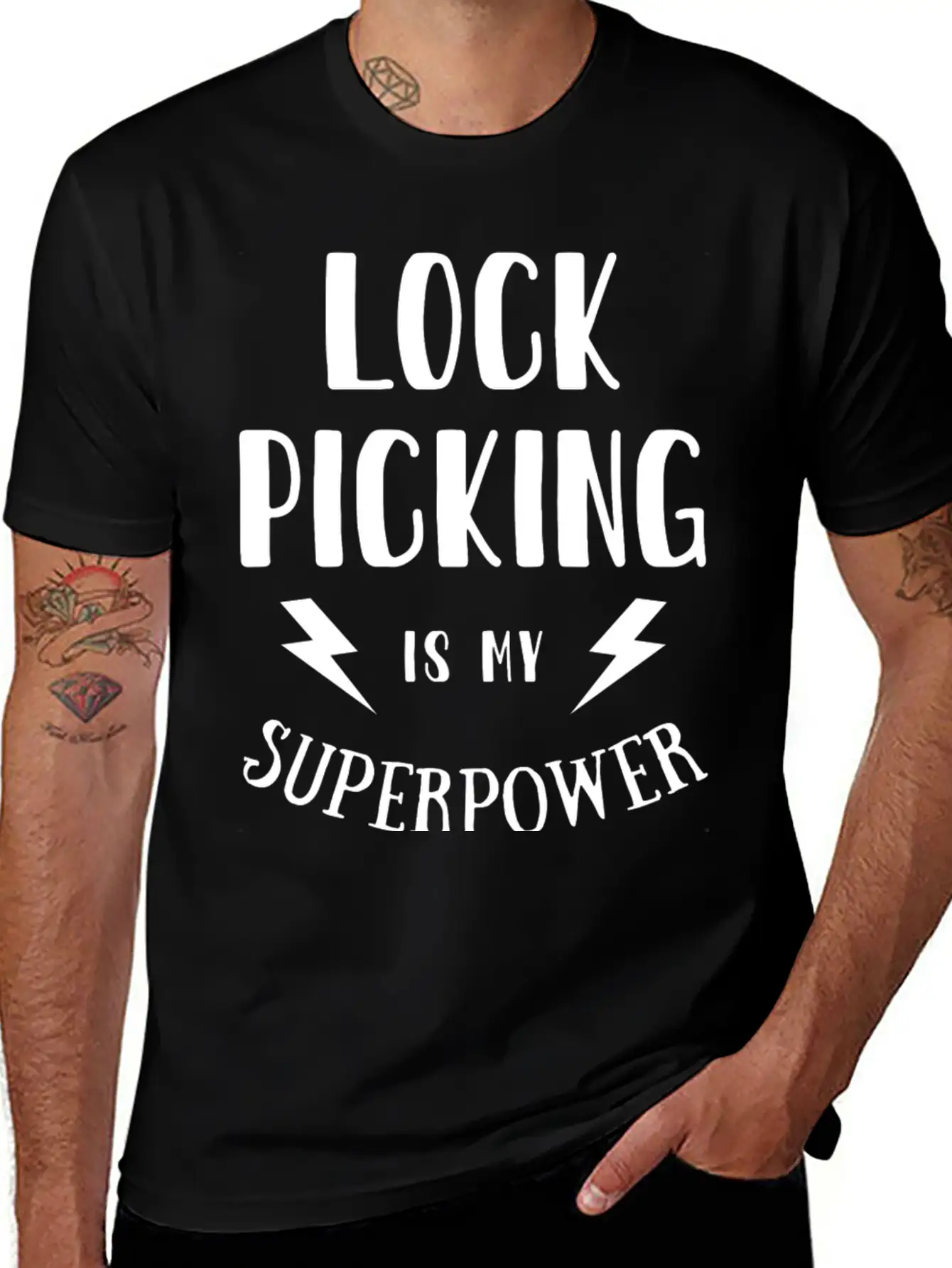 Lock Picking Is My Superpower Sarcastic Unisex Short Sleeve Soft Cotton T-Shirt – Casual Everyday Wear