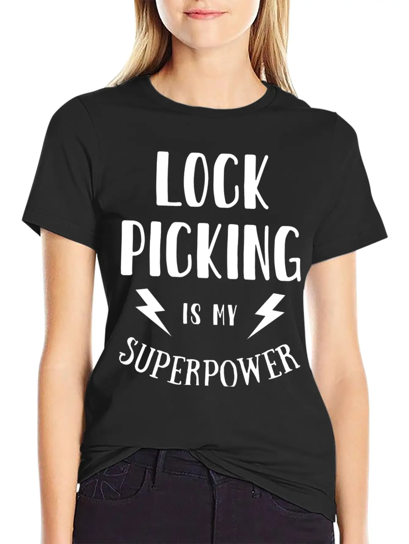 Lock Picking Is My Superpower Sarcastic Unisex Short Sleeve Soft Cotton T-Shirt – Casual Everyday Wear