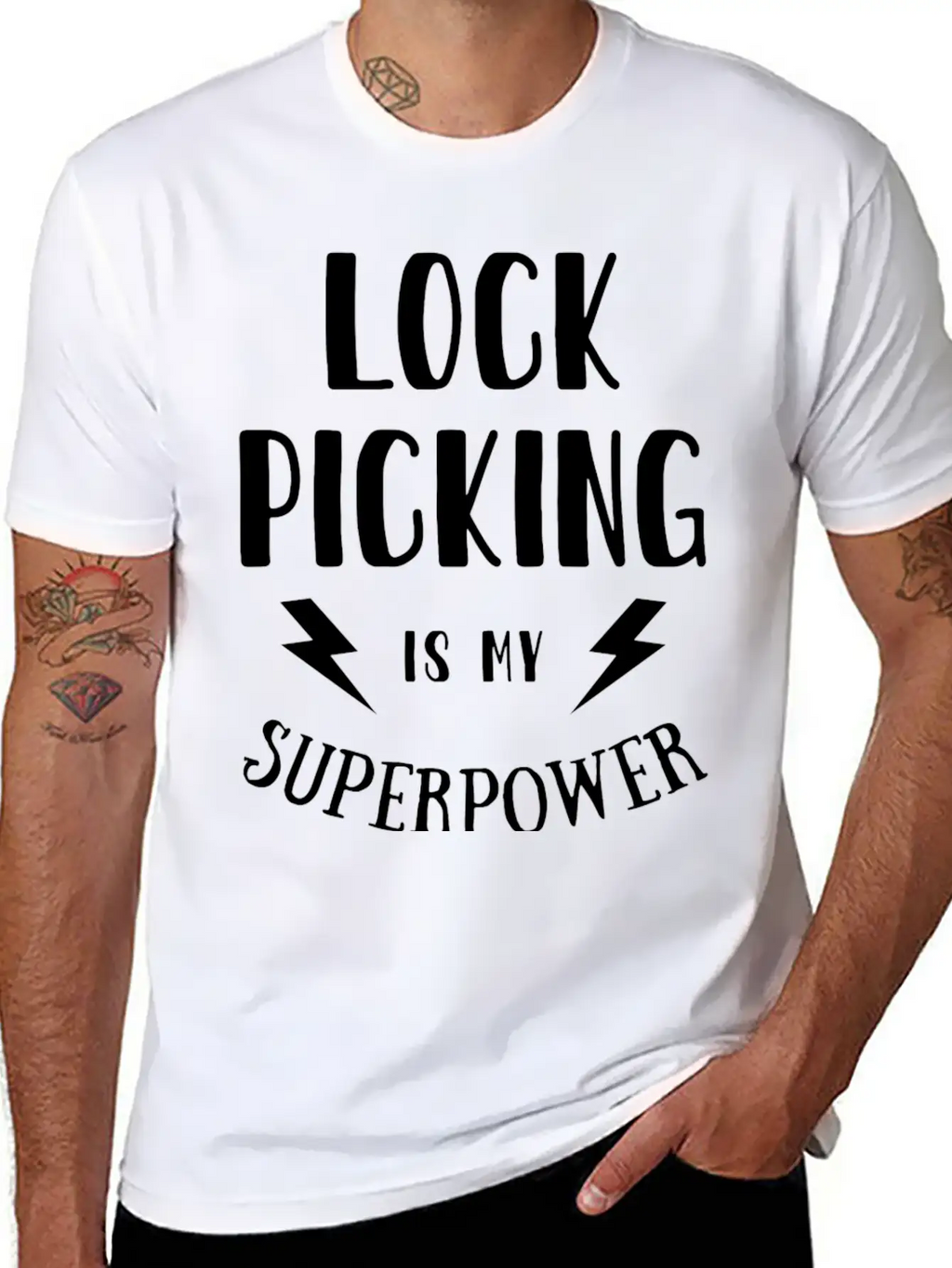 Lock Picking Is My Superpower Sarcastic Unisex Short Sleeve Soft Cotton T-Shirt – Casual Everyday Wear