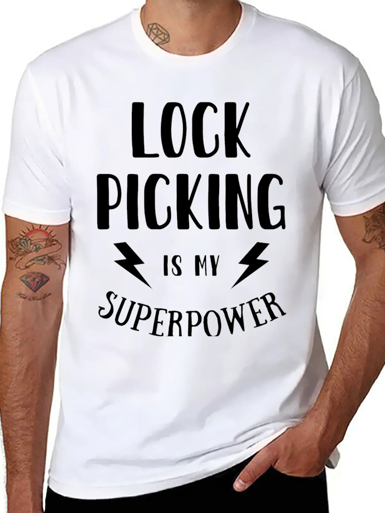 Lock Picking Is My Superpower Sarcastic Unisex Short Sleeve Soft Cotton T-Shirt – Casual Everyday Wear